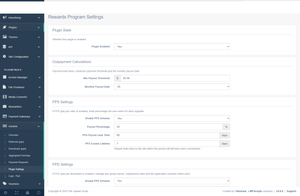Admin Plugin Settings 1